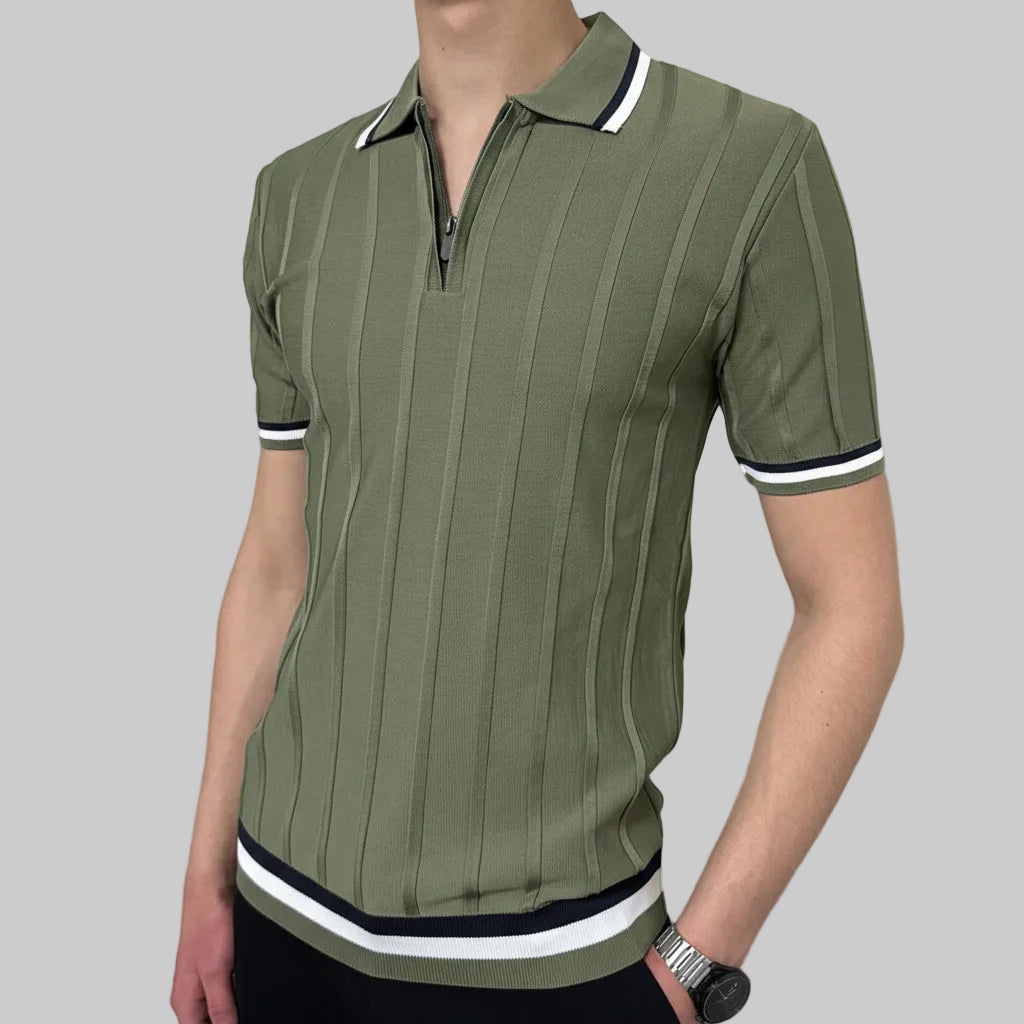 Mavy Slim fit majica - Maslinasto zelena
