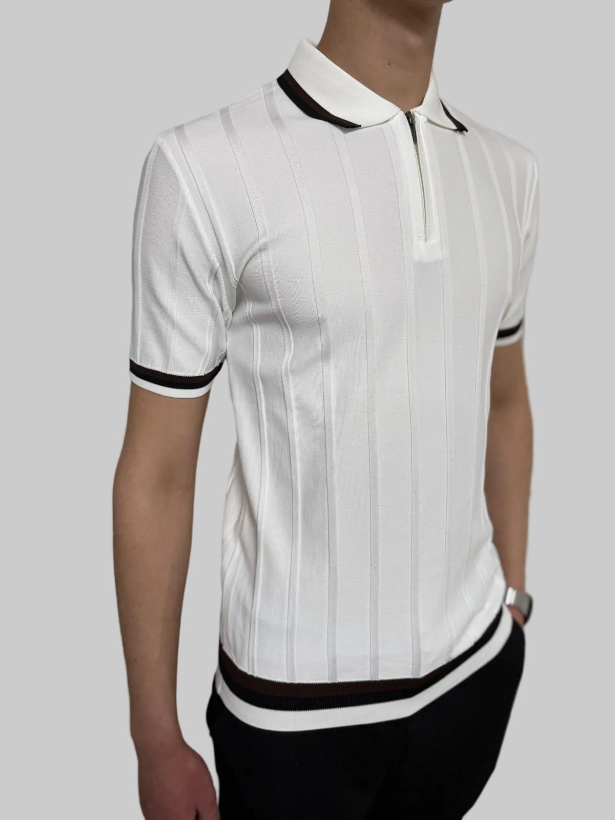Mavy Slim fit majica - Bela